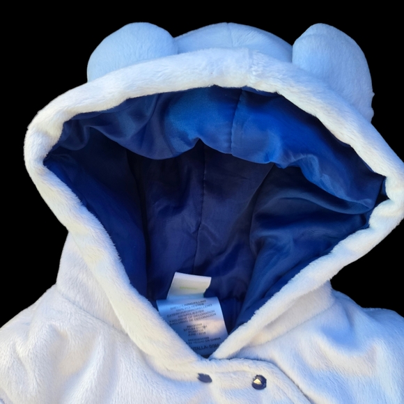 Hooded Sleeper White 0-3 Months - Picture 6 of 9